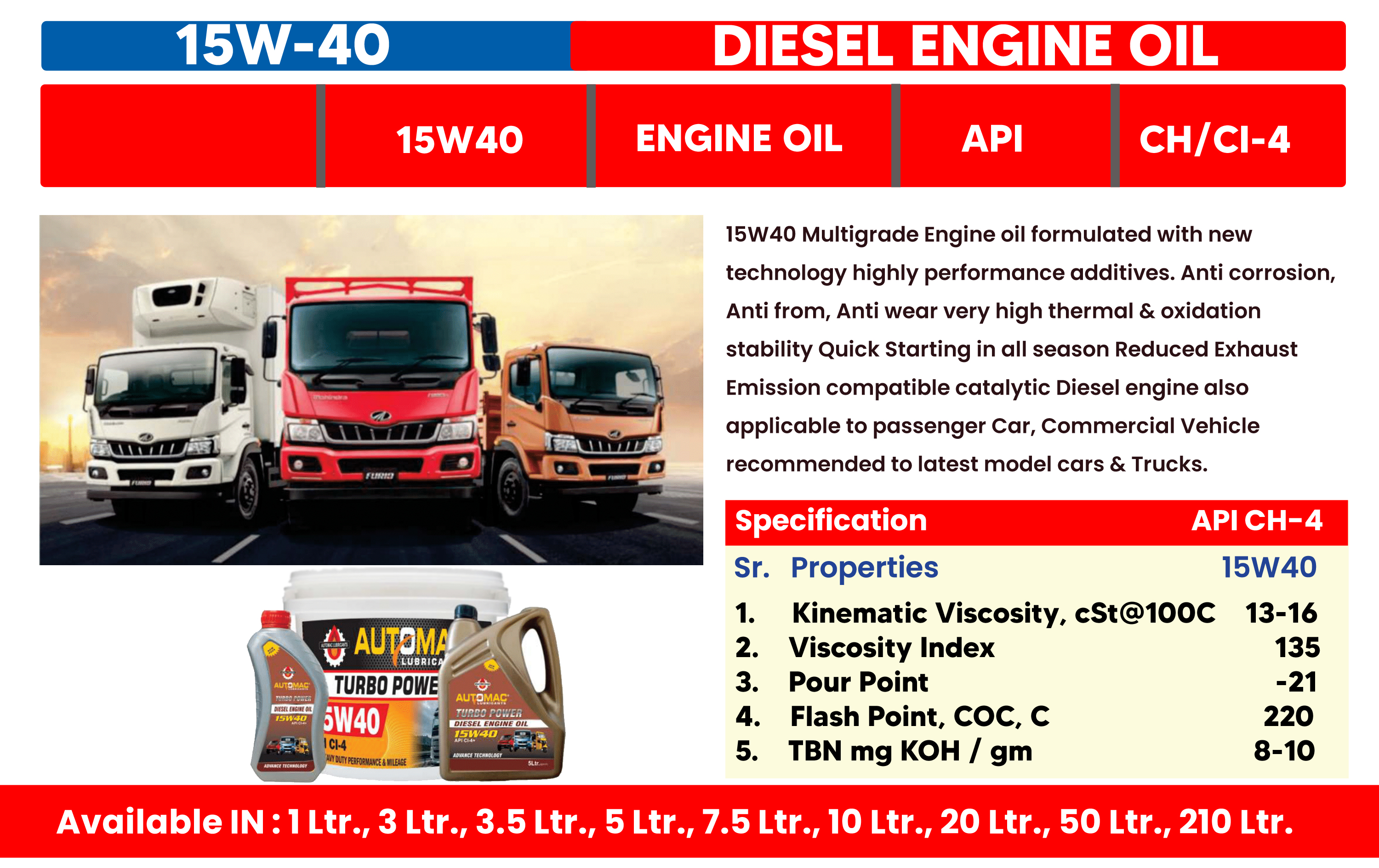 15W-40 Diesel Engine Oil