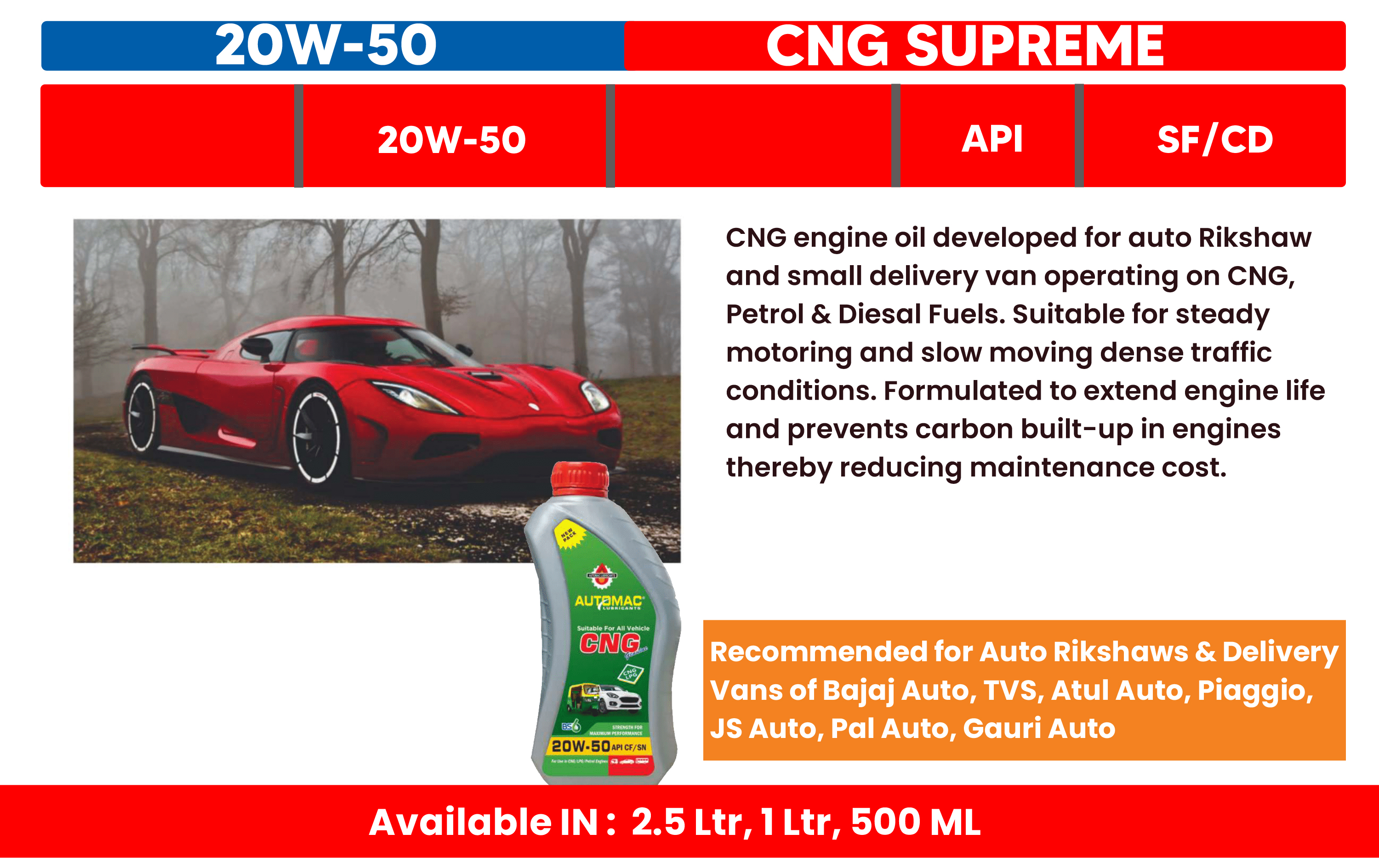 20W 50 CNG Supreme