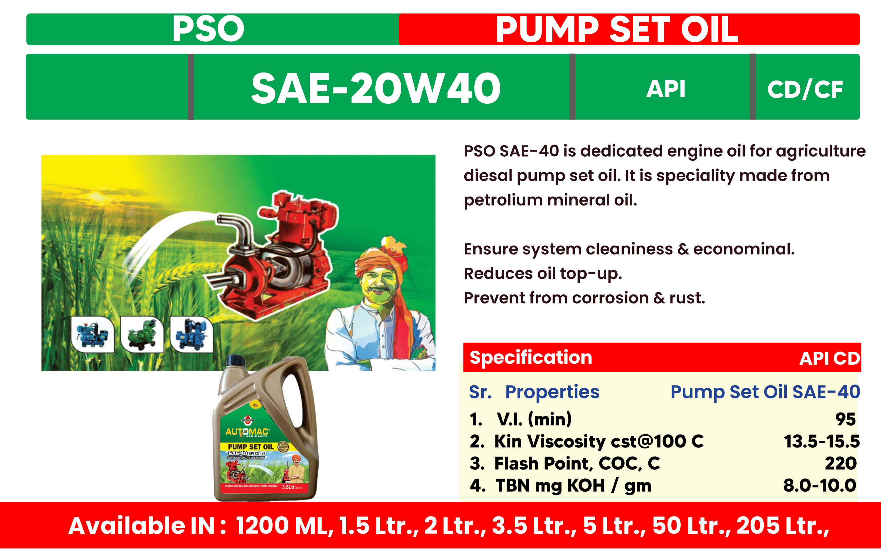 Pump Set Oil